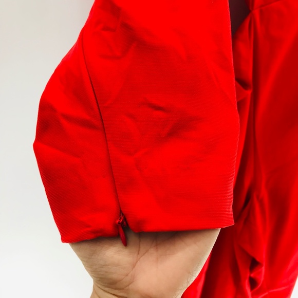 Sergio Hudson One Sleeve Cut Out Red Jumpsuit Size 2X - Picture 3 of 11